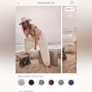 Free people beach brand new with tags Freya Sweater Set size M